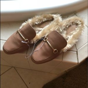 A New Day Faux Fur line Mules
